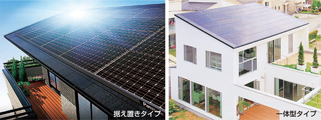 太陽光発電システムと省エネ設備で家庭で使う消費電力の全てをカバーします。